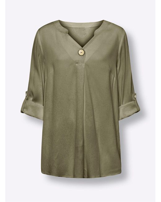 heine Green Klassische Bluse Schlupfbluse