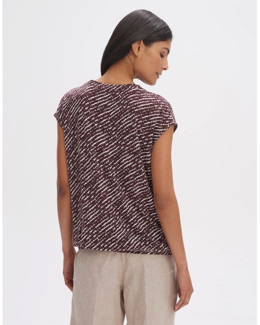 Opus Purple Kurzarmshirt Shirt Sandeo shadow