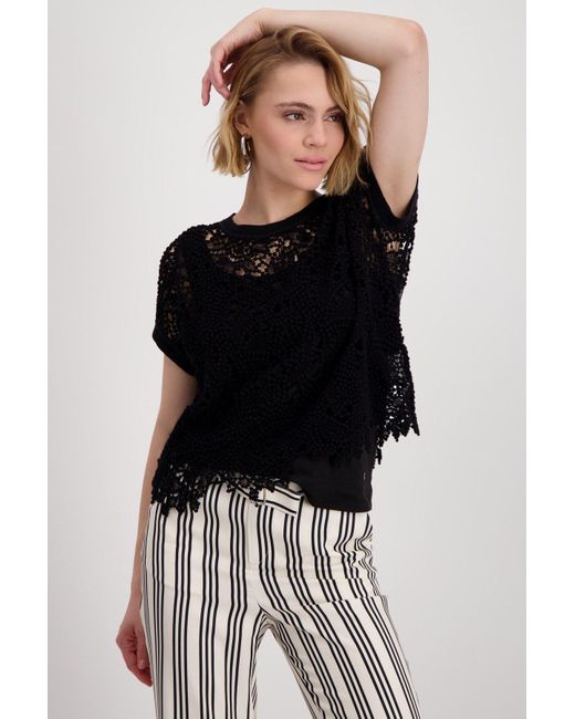 Monari Black Strickpullover Pullover
