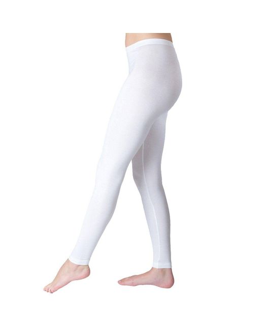 HERMKO White 7720 2er Pack Leggings aus der Softfaser Modal