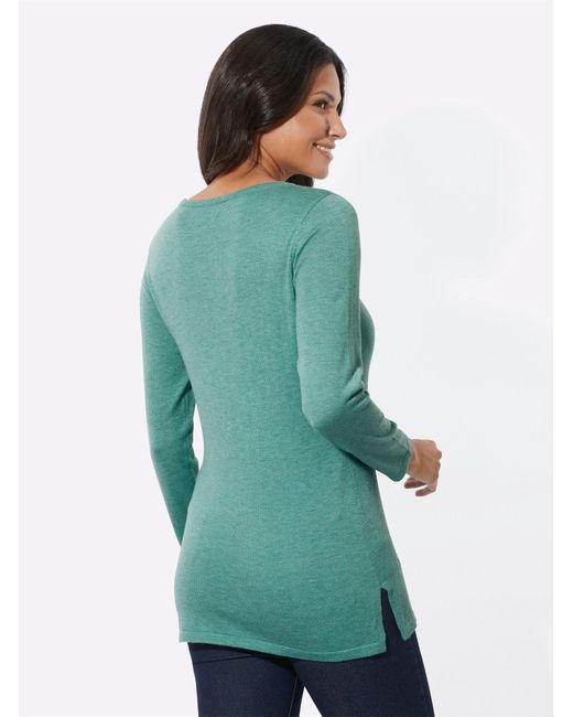 Sieh an! Green Strickpullover Longpullover
