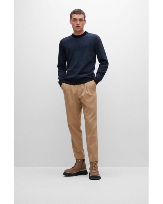 Boss Strickpullover Leugenio (1-tlg) in Blue für Herren