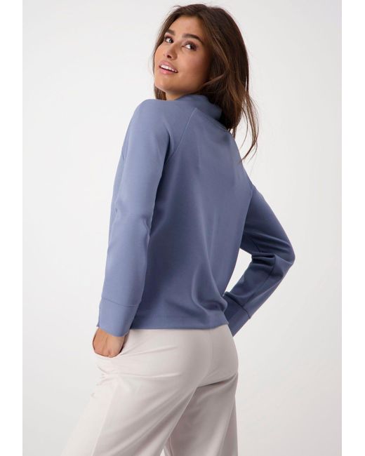 Monari Sweatshirt Basic Schmuck Lyst Blau | mit Strass in DE