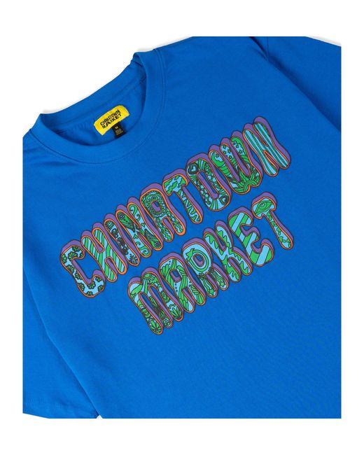Market Hippie T-Shirt default in Blue für Herren
