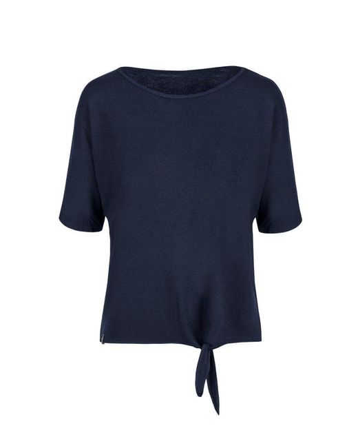 Trigema Blue T-Shirt mit modischem Knoten (1-tlg)