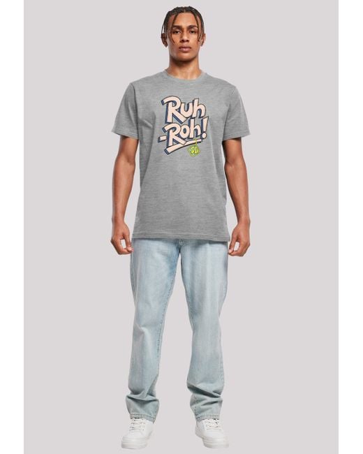 F4NT4STIC T-Shirt Scooby Doo Ruh-Roh Dog Tag ,Premium Merch,Regular-Fit,Basic,Bedruckt in Gray für Herren