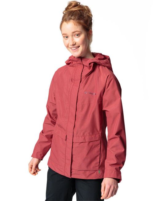 Vaude Red Outdoorjacke Women's Comyou Pro Rain Jacket (1-St) Klimaneutral kompensiert