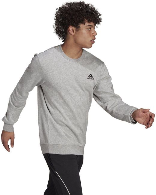 Adidas ESSENTIALS FLEECE Sweatshirt grau in Gray für Herren