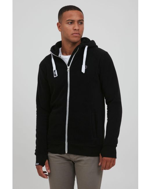 Solid Fleecejacke SDLoki Sweatshirtjacke mit hochabschließendem Kragen in Black für Herren