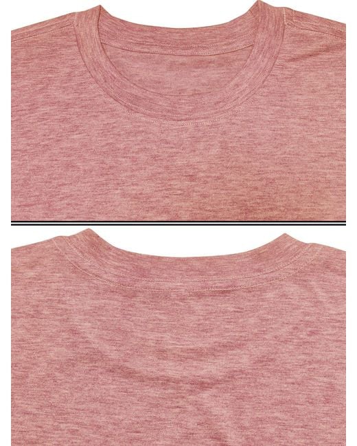 PYL Red Sommer bequemes Casual Basic Rundhalsshirt mit Kurzarm t shirt Bequem für Freizeit und Büro,Strandurlaub