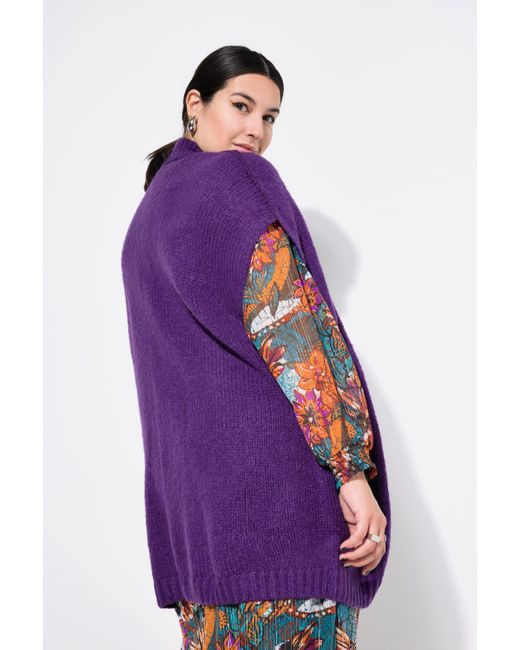 Studio Untold Purple Strickjacke Strickweste oversized extra weich