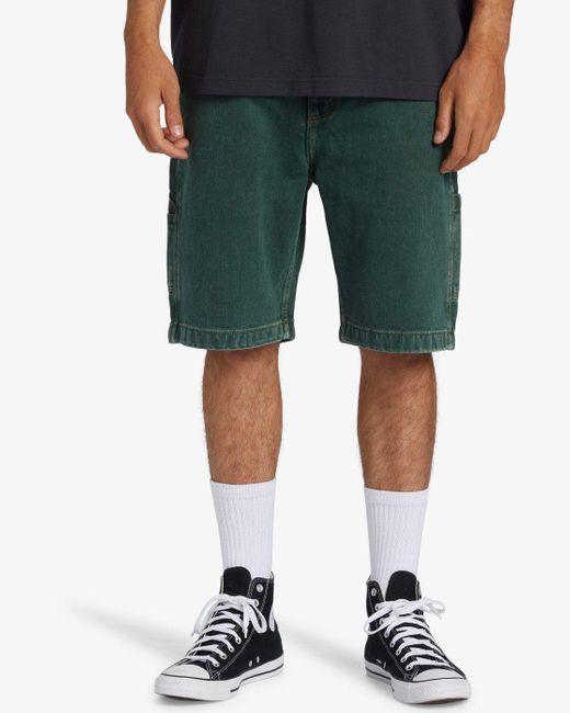 Billabong Jeansshorts Bad Dog in Green für Herren