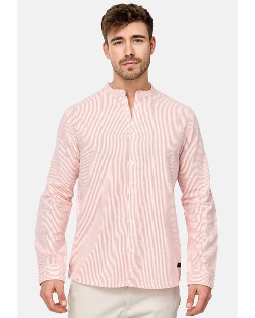 INDICODE Langarmhemd INCari in Pink für Herren