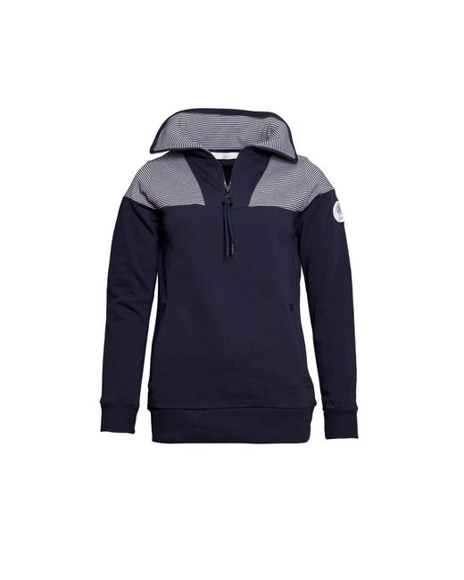 SER Blue Sweatshirt Troyer Kragen W9923613W auch in groß Größen