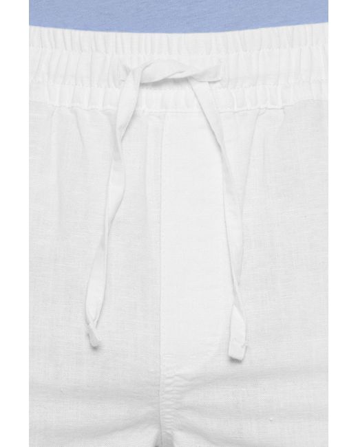 CMPD Leinenhose mit Elastikbund und Kordel in White für Herren