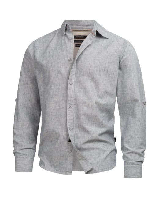 INDICODE Langarmhemd INBran in Gray für Herren