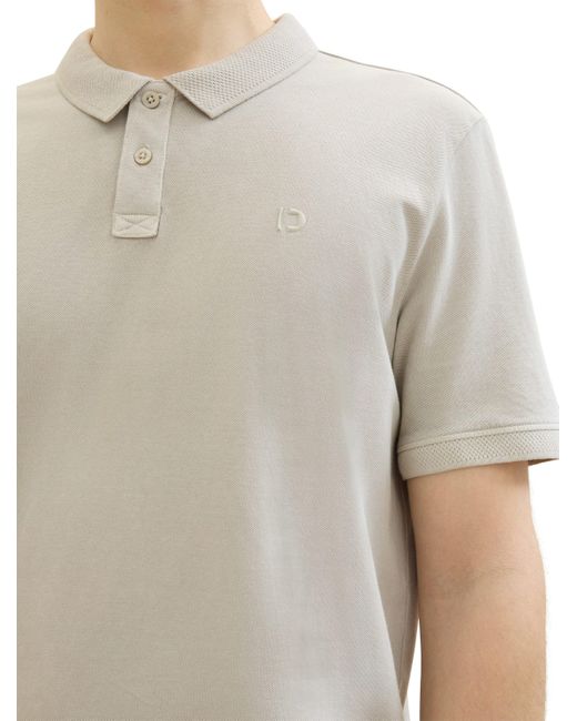 Tom Tailor Poloshirt aus reiner Baumwolle und mit Logo-Stickerei in White für Herren