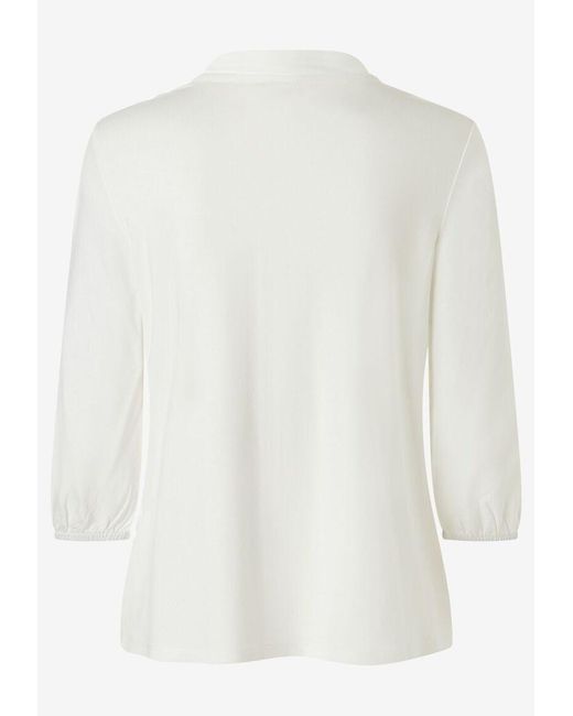 MORE&MORE White &MORE Langarmshirt Blusenshirt 3/4 Arm ecru Frühjahrs-Kollektion