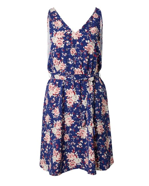 Vila Blue Sommerkleid KRISTINA LAIA (1-tlg) Drapiert/gerafft