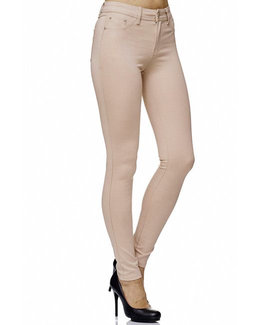 Elara Natural Jeans Stretch Hose Skinny Fit Jegging (1-tlg)