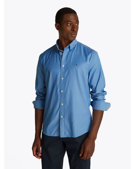 Tommy Hilfiger Langarmhemd PERFORMANCE TWILL RF SHIRT in Blue für Herren