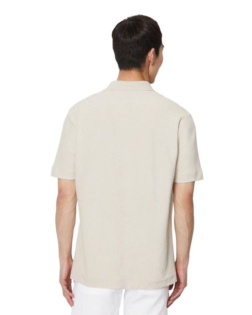 Marc O' Polo Poloshirt aus flauschiger Bio-Baumwolle in White für Herren