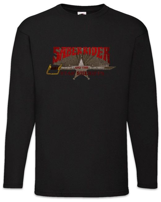 Urban Backwoods Langarmshirt Saber Rider & The Star Sheriffs II Langarm T-Shirt Sei Jushi Bismark in Black für Herren