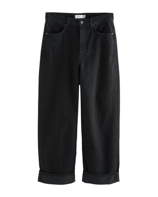 Next Black Boyfriend-Jeans Boyfriend-Jeans Mit Umschlag (1-Tlg)