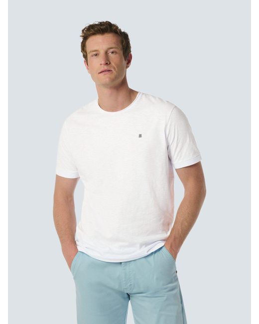 No Excess Kurzarmshirt T-Shirt Crewneck Slub in White für Herren