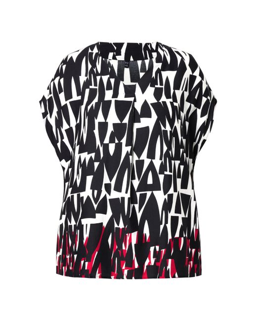 Ulla Popken White Tunika Bluse Boote Oversized V-Ausschnitt Halbarm