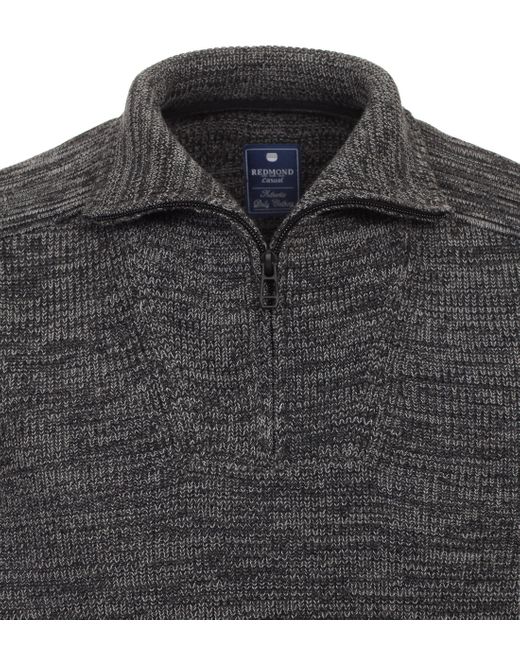 Redmond Strickpullover uni in Gray für Herren