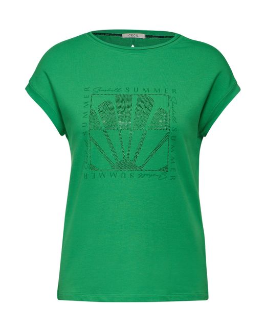Cecil Green T-Shirt mit Wording
