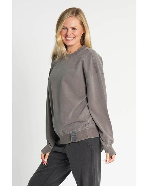 Zhrill Gray Sweatshirt MINSA mit Print auf dem Rücken