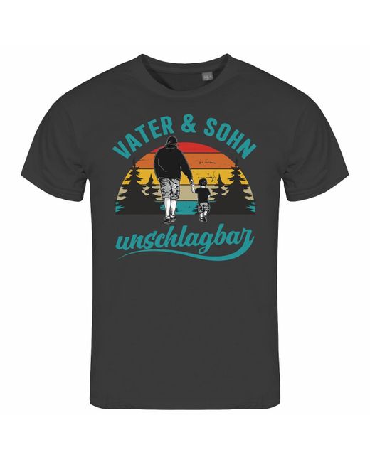 deinshirt Print- T-Shirt Vater und Sohn Unschlagbar Funshirt mit Motiv in Gray für Herren
