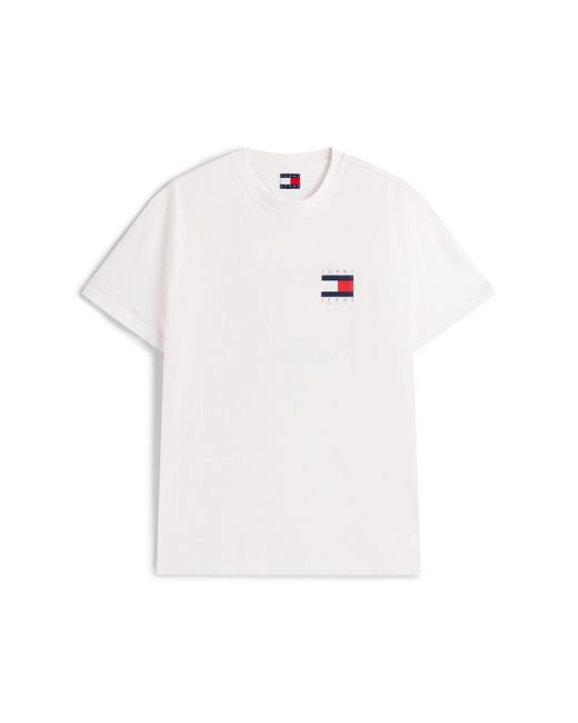 Tommy Hilfiger Shirt TJM REG FLAG GRAPH BCKPRNT T EXT Mit Rundhalsausschnitt in White für Herren