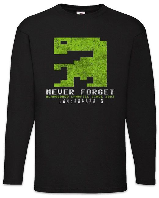 Urban Backwoods Langarmshirt Never Forget Sprite Langarm T-Shirt Außerirdischer Extra Terrestrial in Black für Herren