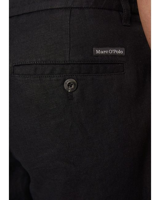 Marc O' Polo Shorts aus reinem Leinen in Black für Herren