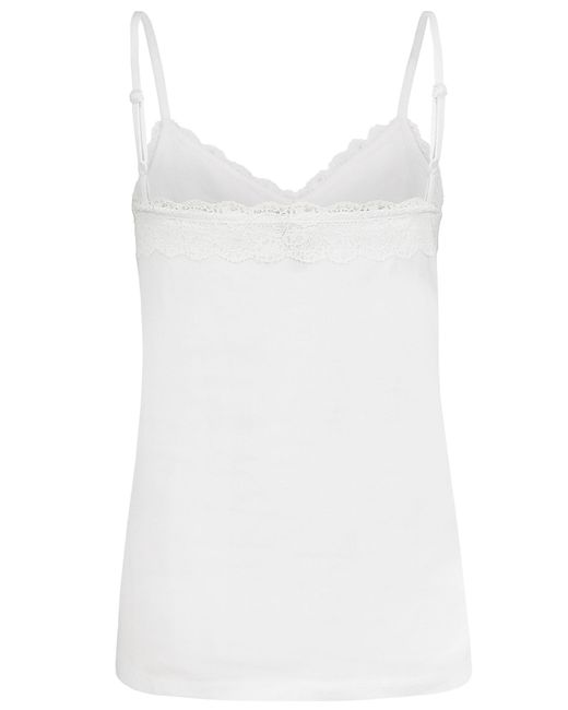 Sublevel White Shirttop Spaghettiträger- mit Spitzenbesatz,