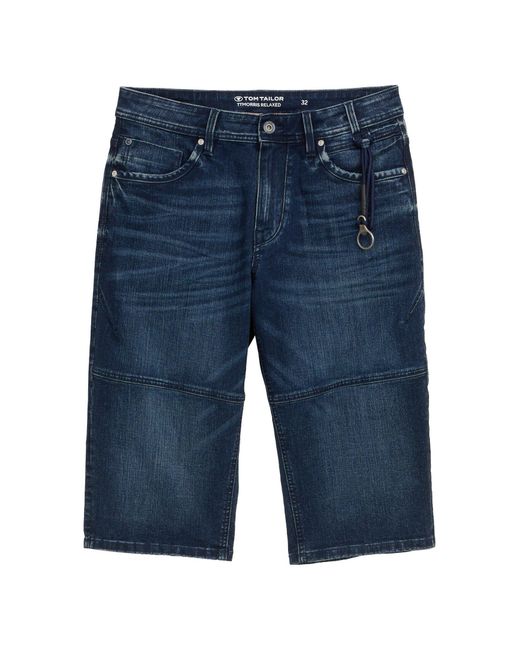 Tom Tailor Relax-fit- TTMORRIS Relaxed Overknee Jeans Shorts in Blue für Herren