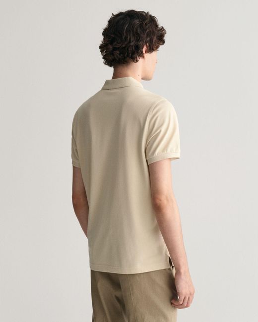 Gant T-Shirt / He. / REG SHIELD SS PIQUE POLO in Natural für Herren