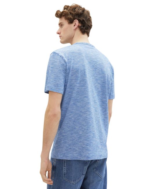Tom Tailor Print-Shirt mit Frontprint-Logo in Blue für Herren