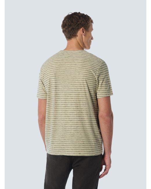 No Excess Kurzarmshirt T-Shirt Crewneck Stripes in Green für Herren