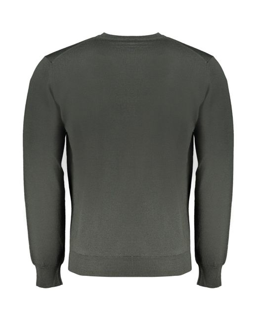 Harmont & Blaine Strickpullover Grüner strickpullover mit Stickerei – Langarm & Rundhals in Green für Herren