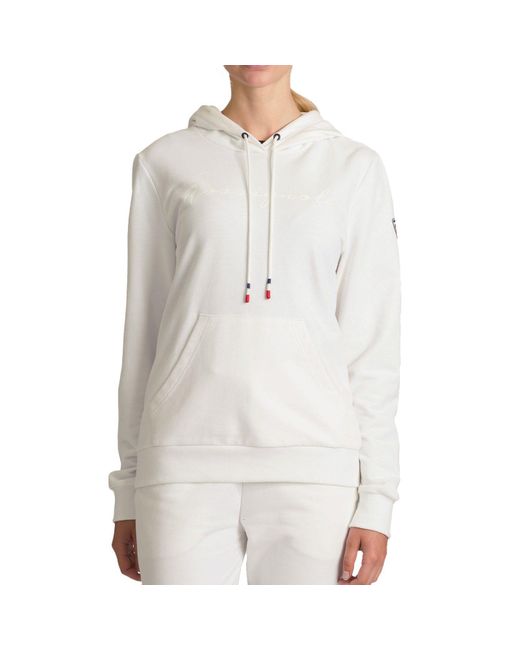 Rossignol White Kapuzensweatshirt W Logo Sweat Hood FL mit Markenschriftzug