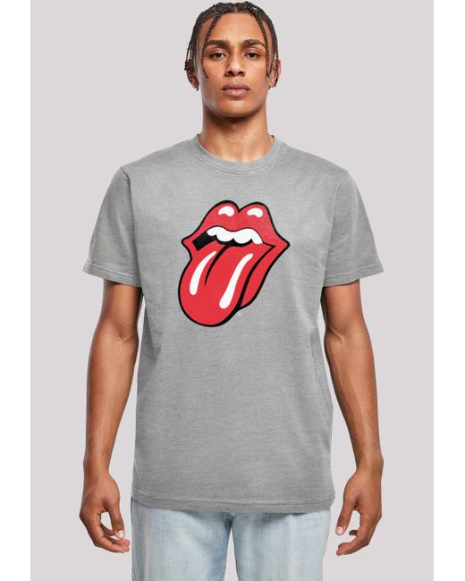 F4NT4STIC T-Shirt The Rolling Stones Zunge Rot in Grau für Herren | Lyst DE