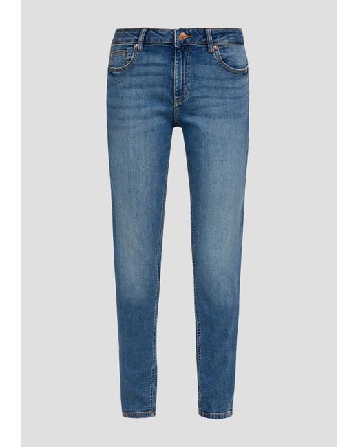 QS Blue Stoffhose Jeans Sadie / Mid Rise / Skinny Leg
