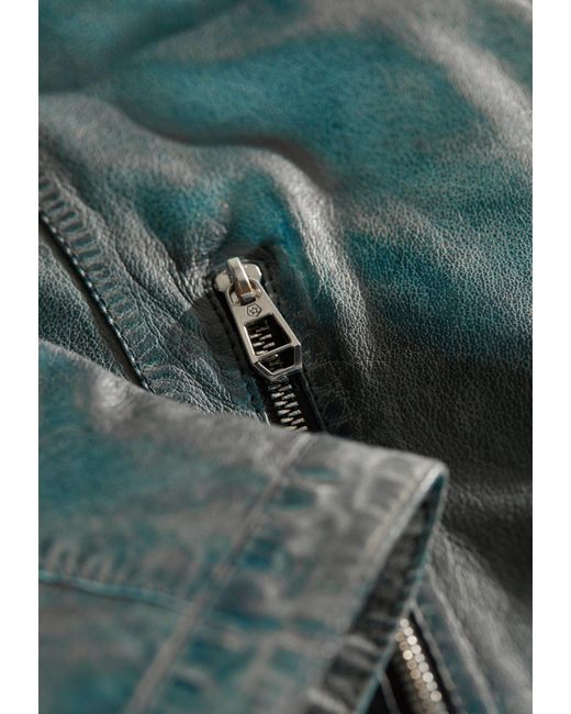 Milestone Lederjacke MSLacona aus Nappaleder im Vintage-Look in Blue für Herren
