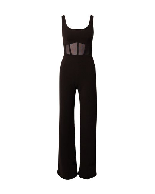 Lipsy Black Jumpsuit (1-tlg) Plain/ohne Details