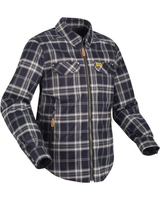 Segura Motorradjacke Traffic Motorrad Hemd protektoren reißverschluss in Blue für Herren