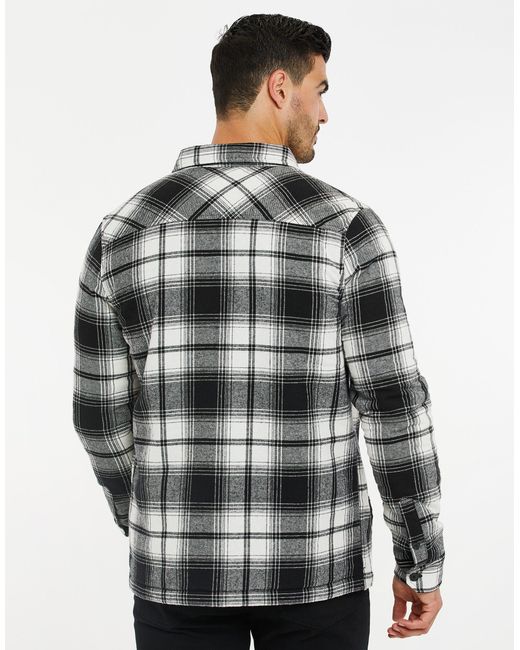 Threadbare Kurzarmhemd mit tollem Karo-Muster in Gray für Herren
